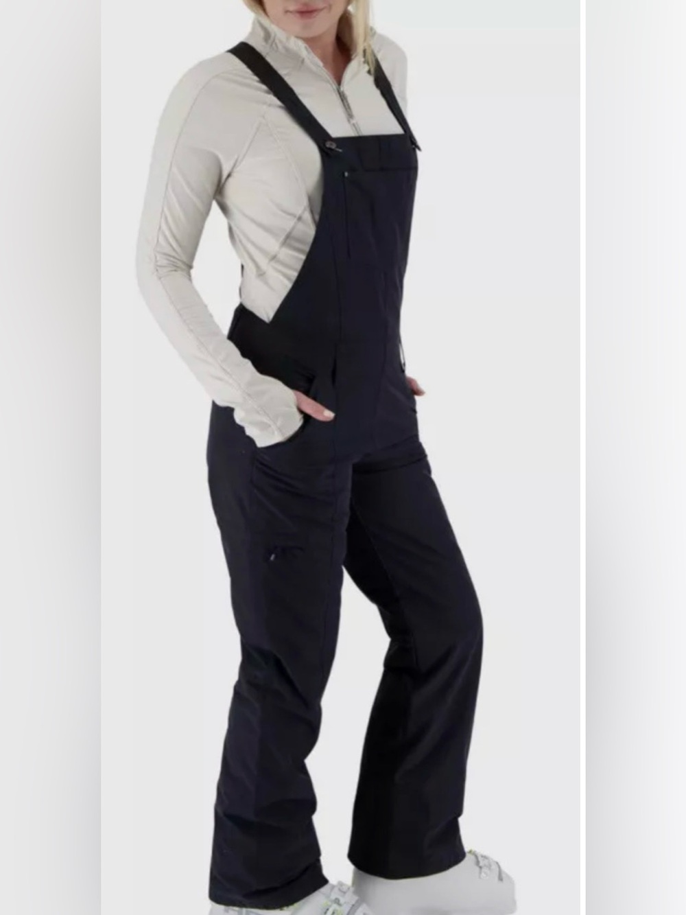 NEW OBERMEYER BLACK MALTA BIB OVERALLS SKI SNOWBOARDING WINTER SNOW PANTS 10